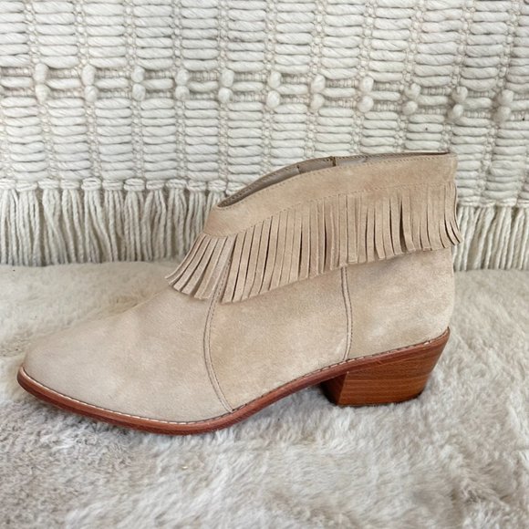 Joie Loren Suede Fringe Booties Size 9 - Picture 10 of 13